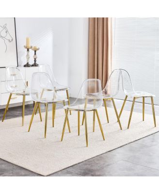 Modern Transparent Dining Chair Set