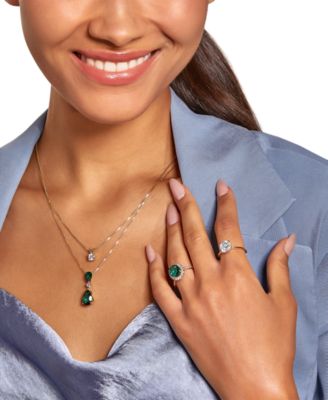 Lab Grown Emerald (2-5/8 ct. t.w.) & Lab Grown Diamond (1/2 ct. t.w.) Oval Halo Ring in 14k Gold