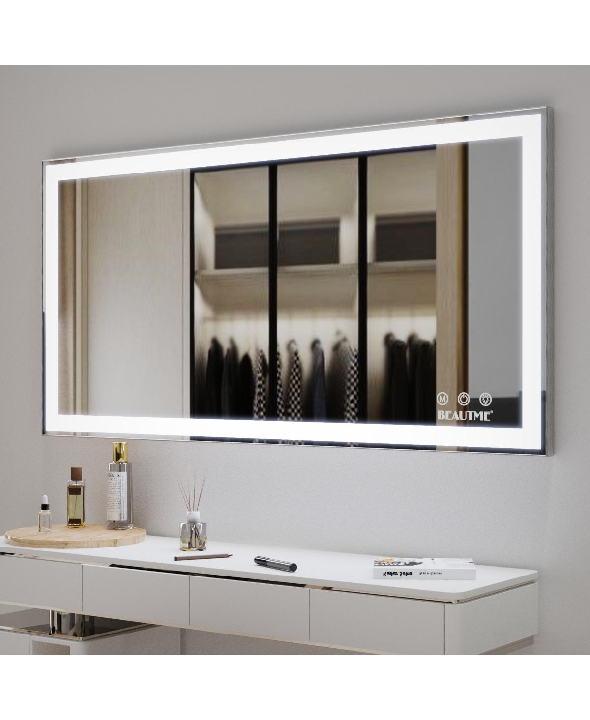 Smart Led Wall Mounted Bathroom Vanity Mirror - Silver