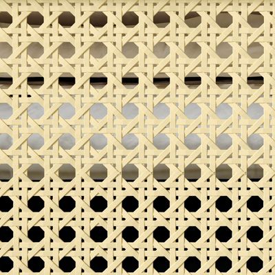 Modern Rattan 4-Drawer Dresser with Metal Handles