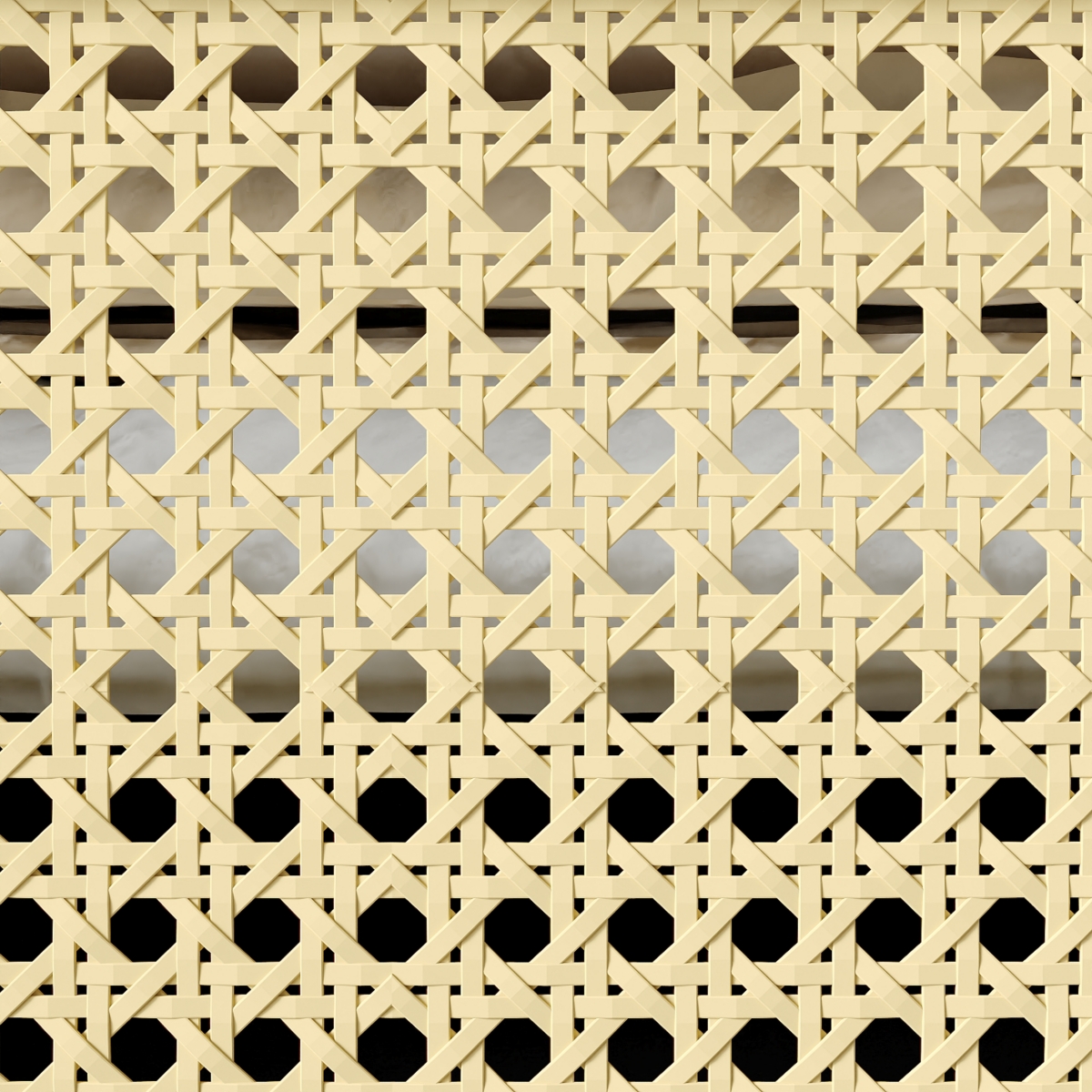 Streamdale Furniture Modern Rattan 4-Drawer Dresser with Metal Handles