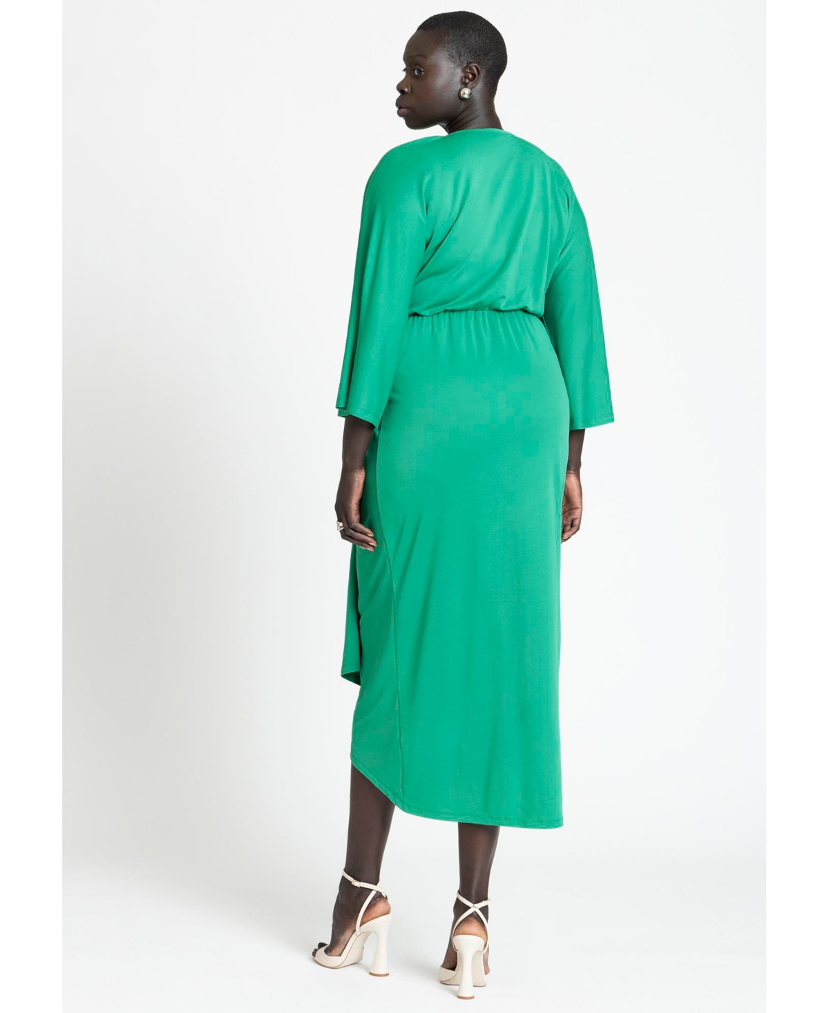 Eloquii Plus Size Draped Skirt Knit Dress