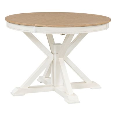 12" Leaf  with  Retro Extendable Dining Table