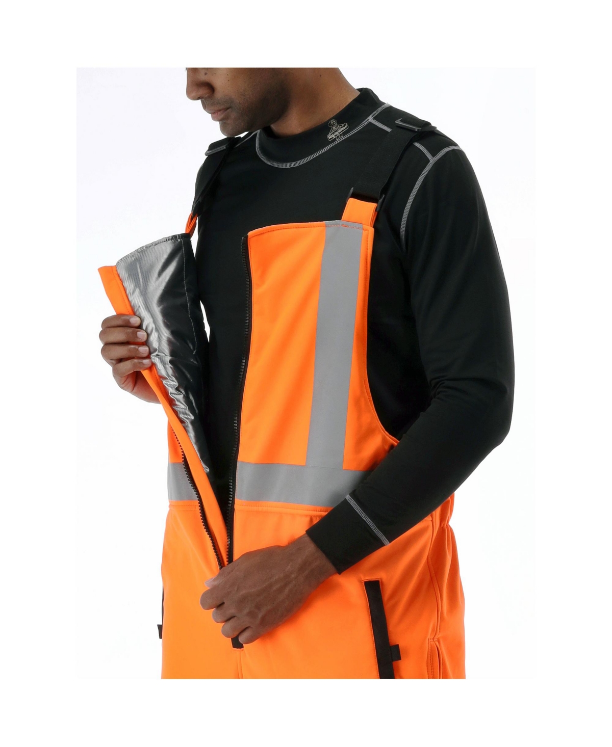 RefrigiWear Big & Tall Men s Hi Vis Insulated Softshell High-Bib Overalls, -20°F (-29°C)