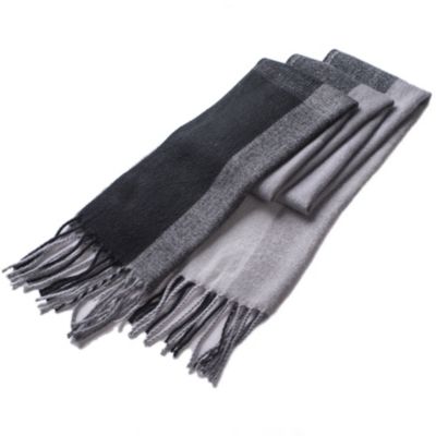 Men's Scarf Soft Knit Winter Scarves Plaid Striped or Solid Neck Covering Long Warm Stylish