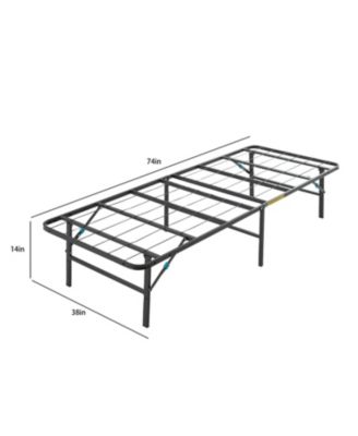 14" Adjustable Foldable Steel Bed Frame - Twin