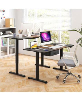 Electric Standing Desk 55'' x 28'' Height Adjustable Sit Stand with USB Charging Port