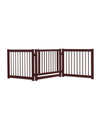 Slickblue 24 Inch Configurable Folding 3 Panel Wood Dog Fence - Macy's