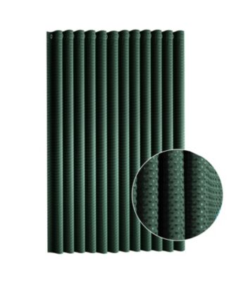 Heavy Duty Fabric Water-resistant Waffle Design Shower Curtains - 72"x72"