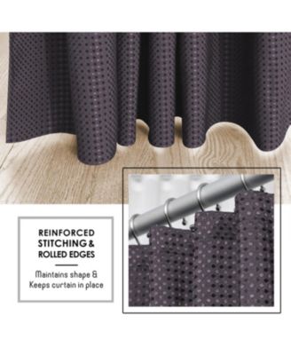 Heavy Duty Fabric Water-resistant Waffle Design Shower Curtains - 72"x72"