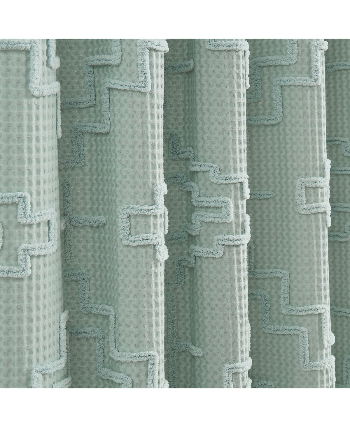 Pendleton Kiva Steps Cotton Shower Curtain 72" X 72" In Sky Gray