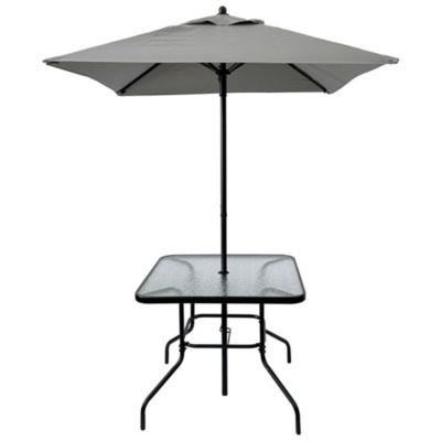 4-Person Metal Patio Set with Umbrella