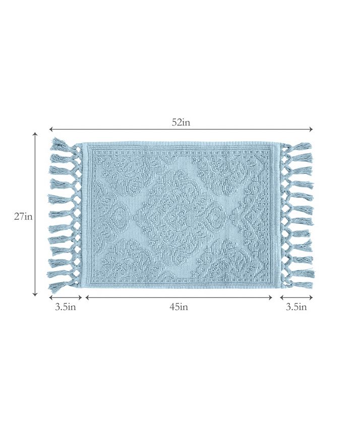 Jean Pierre New York Ricardo Fringe Cotton Bath Rug 27" x 52" Macy's