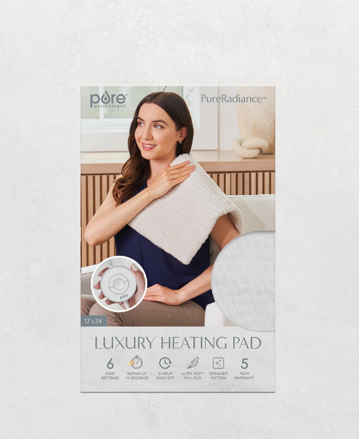 Pure Enrichment Pureradiance Luxury Heating Pad In Cloud