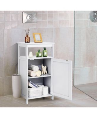 Engineered Wood Bathroom Floor Cabinet with Multifunction Storage Rack
