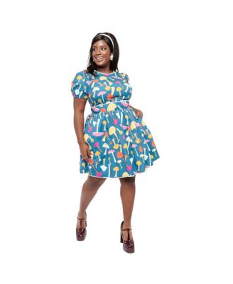 Smak Parlour Plus Size 1960s Open Back Flare Dress - Macy's