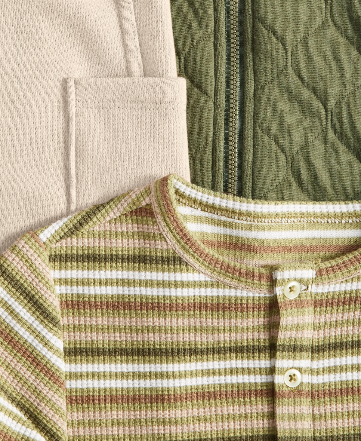 First Impression Baby Boy Quilted Vest, Shirt & Pants Set, Created for Macy's