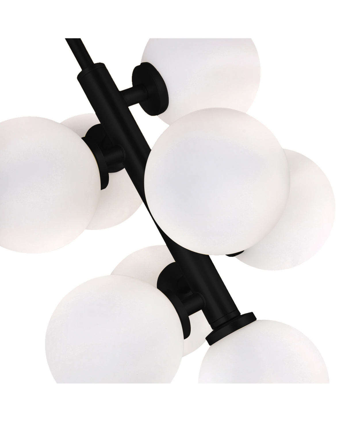 Shop Cwi Lighting 14" Metal Arya 8 Light Pendant In Black