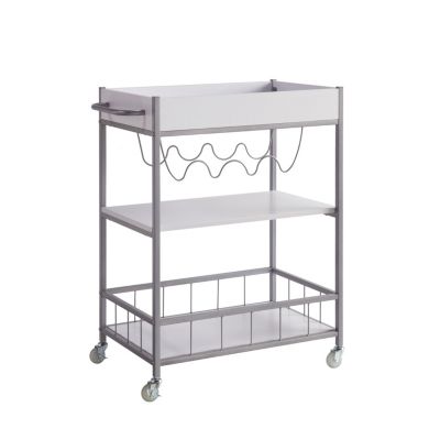 Streamdale Kitchen Cart White Silver