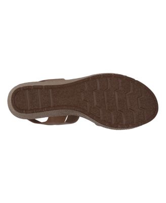 Women's Bane Embellished Elastic Double Band Wedge Sandals