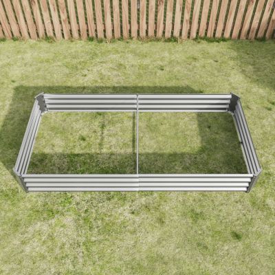 Metal Raised Garden Bed Kit for Flowers and Vegetables