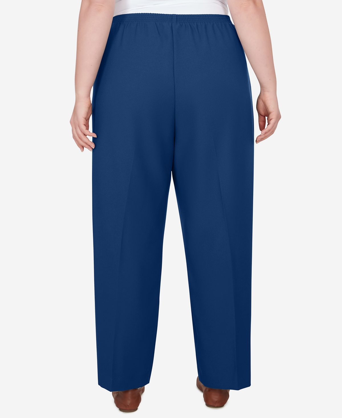 Alfred Dunner Plus Size Classic Accord Elastic Waist Medium Length Pant