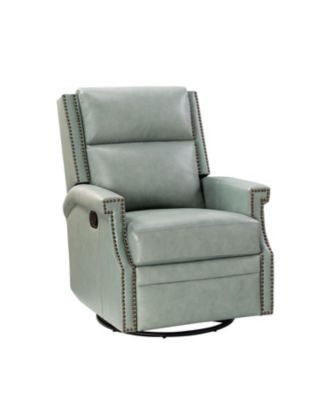 Echidna Transitional Genuine Leather Swivel Rocker Recliner
