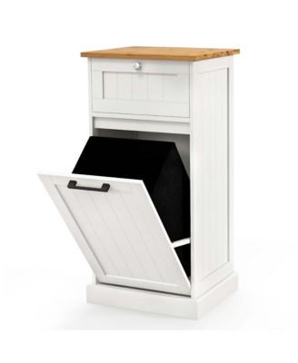 Laundry Cabinet Freestanding Basket Drawer Organizer Tilt Out Laundry Hamper