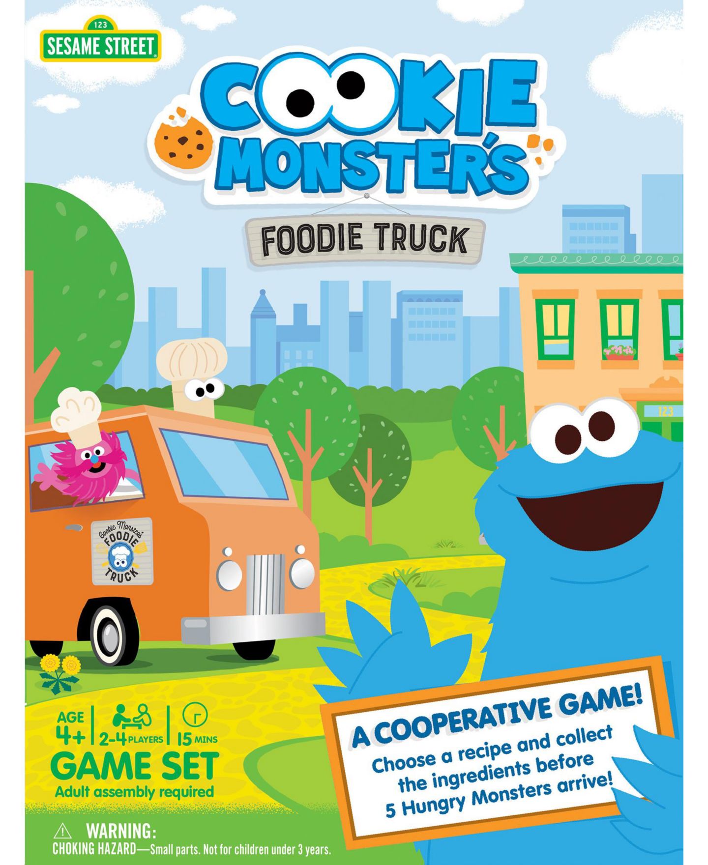 Детская настольная игра MasterPieces Puzzles Sesame Street Foodie Truck Cooperative Board Game, Ages 4+, цвет: Разноцветный — фото 1