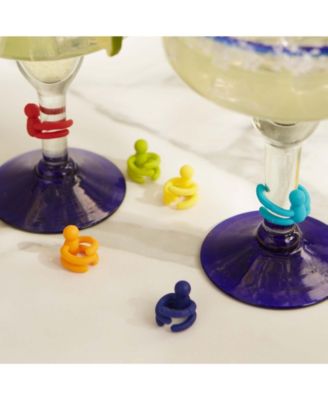 Basic Silicone Stemware Drink Markers Set 6 Piece