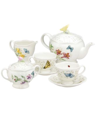 Lenox Butterfly Meadow 7-Piece Tea Set, Service for Two