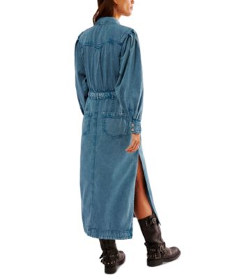 Free People Women's Mad Love Denim Maxi Dress - Macy's