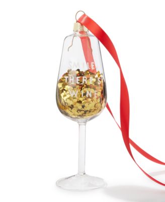 Foodie Collection Sequin Wine Glass Ornament, Exclusively at Macy's