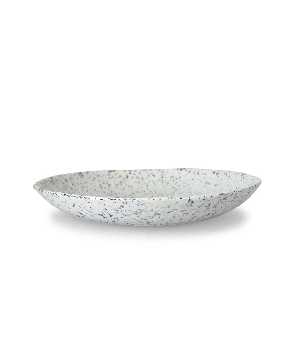 Q Squared Terrazzo Dinner Plates, Set Of 4 In White,black