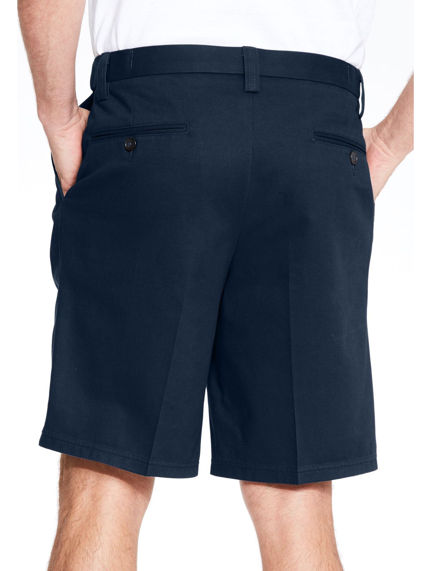 Men's Wrinkle-Free Expandable Waist Pleat Front Shorts