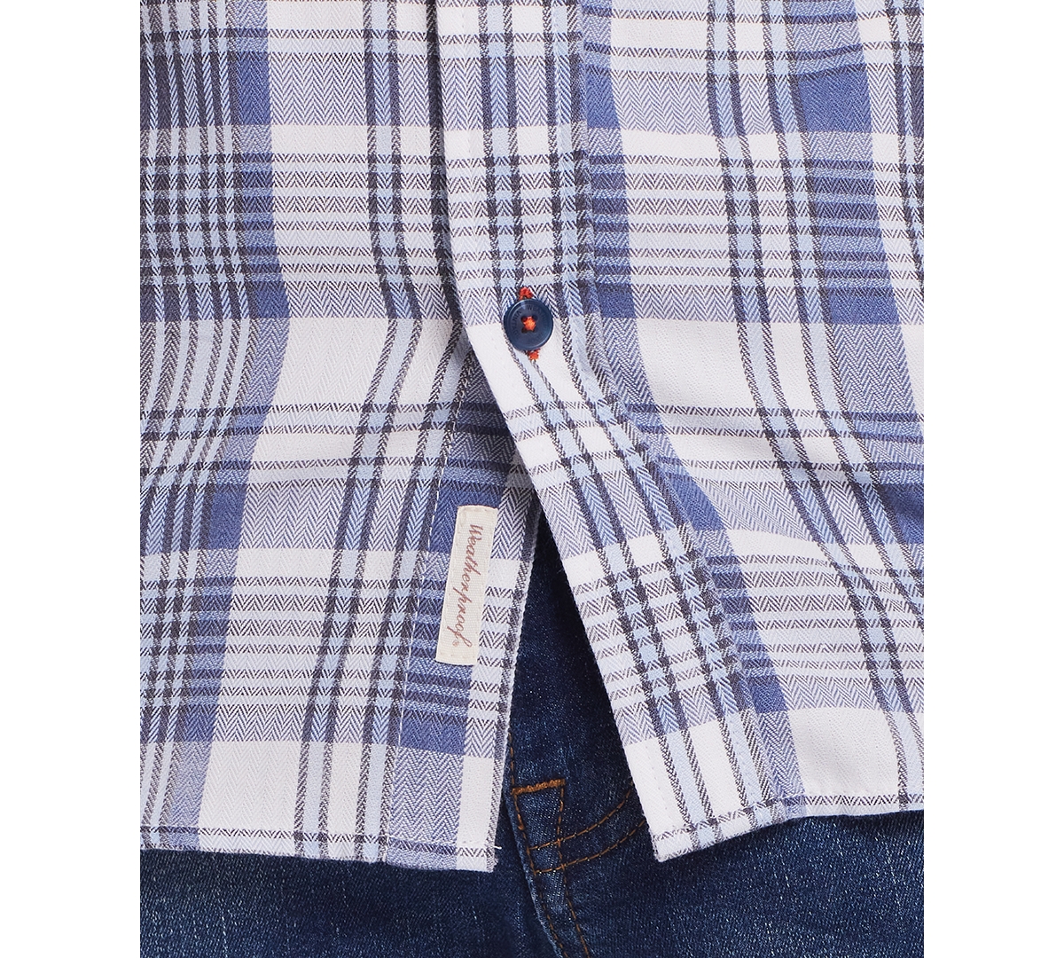 Weatherproof Vintage Men's Long Sleeve Button-Down Burnout Plaid Flannel Shirt