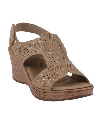 Women's Amara Embellished Slingback Wedge Sandals