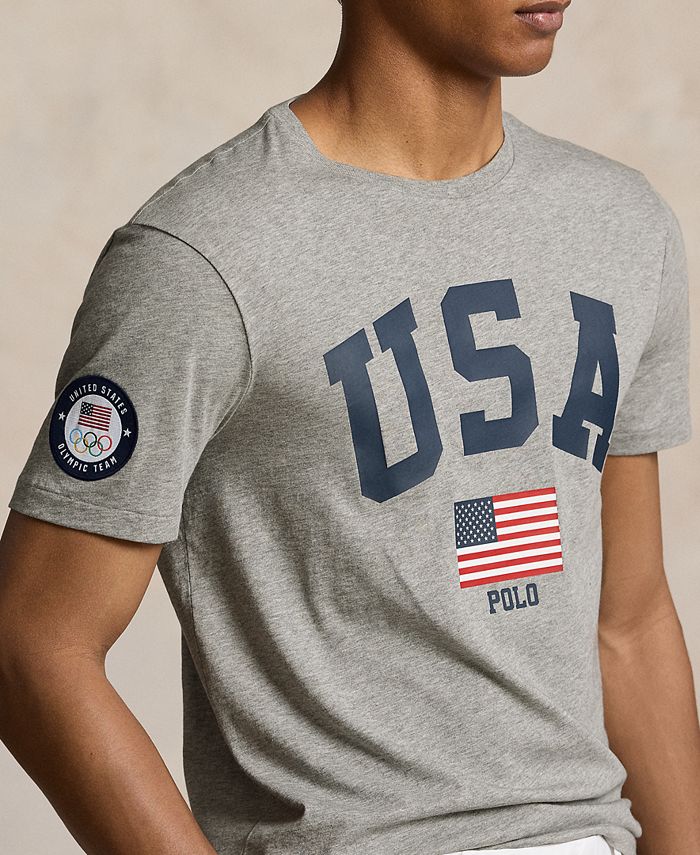 Polo Ralph Lauren Men's Team USA Custom Slim-Fit Graphic T-Shirt - Macy's