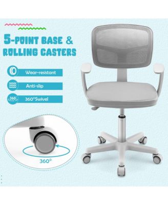 Auto Lock Kids Mesh Chair with Armrests Height Adjustable