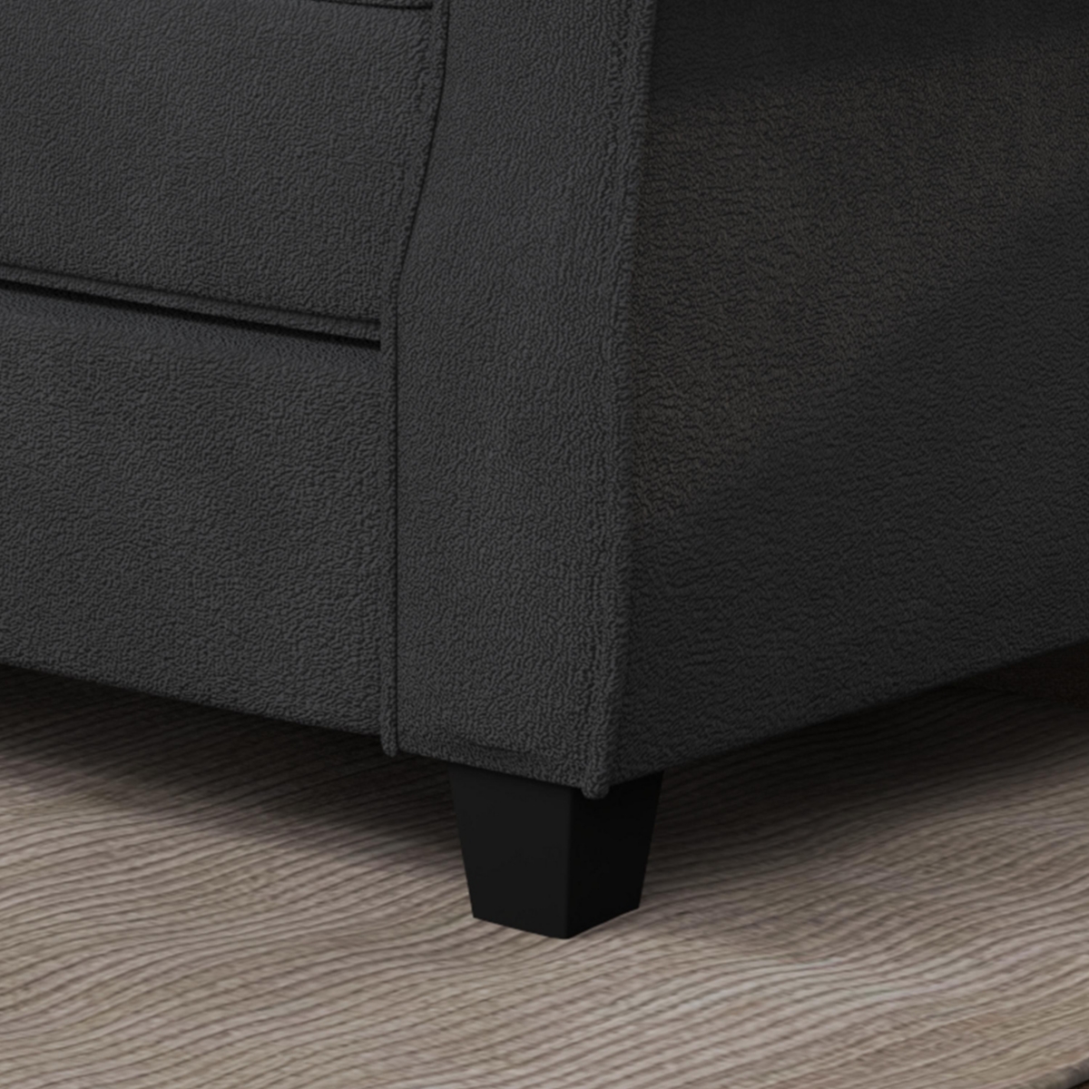 Streamdale Furniture Modern Grey 2 Seater Sofa with Solid Wood Frame