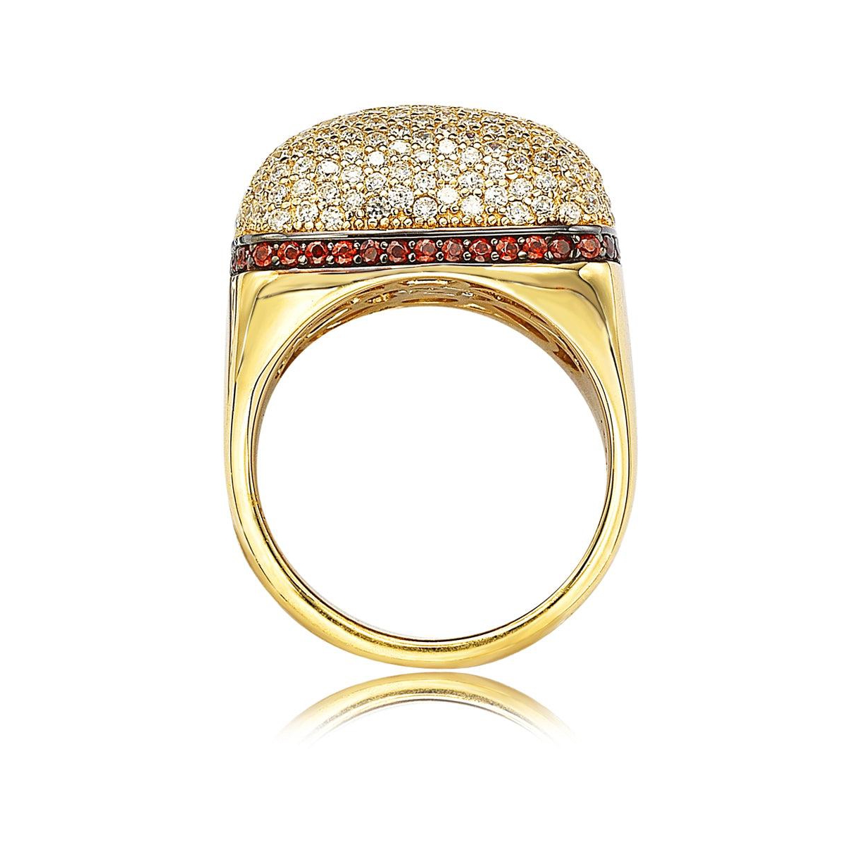 Suzy Levian New York Suzy Levian Sterling Silver Cubic Zirconia Pave Dome Ring