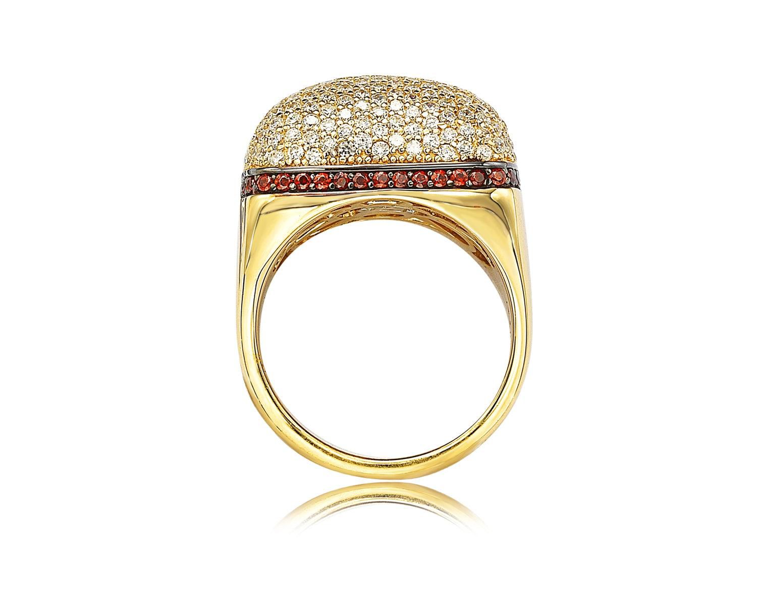 Suzy Levian Sterling Silver Cubic Zirconia Pave Dome Ring