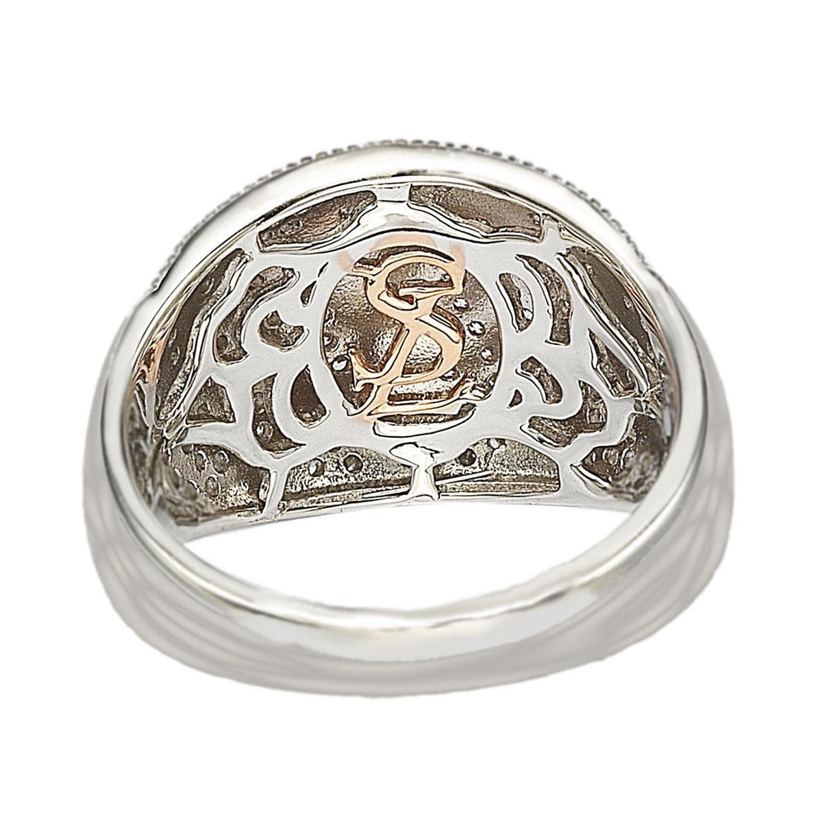 Suzy Levian New York Suzy Levian Sterling Silver Cubic Zirconia Pave Wave Band Ring