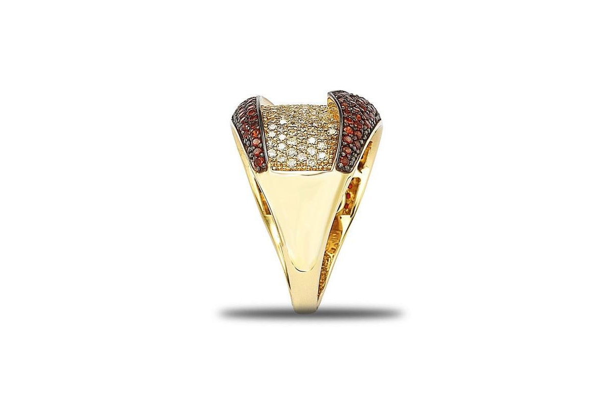 Suzy Levian New York Suzy Levian Sterling Silver Cubic Zirconia Fold Over Ring