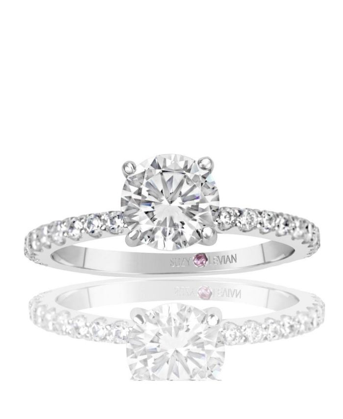 Suzy Levian New York Suzy Levian Sterling Silver Cubic Zirconia Round Cut