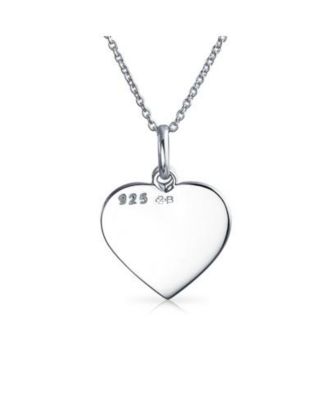Live Love Laugh Word Quote Circle Flower Charm Heart Shape Pendant Necklace Sterling Silver