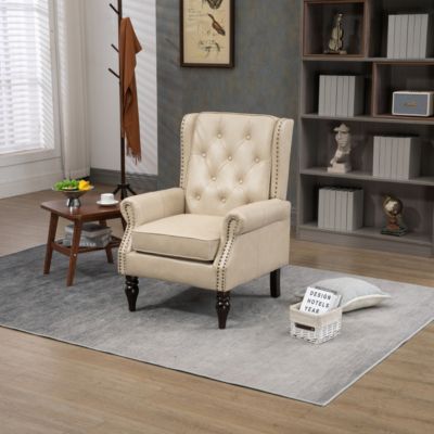 Streamdale Wood Frame Armchair, Modern Accent Chair Lounge Chair For Living Room
