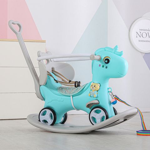 Детская игрушка Streamdale Furniture Convertible Rocking Horse Ride-On, 1–3 года, цвет: Синий