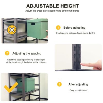 5 Tier Heavy Duty Metal Storage Shelves