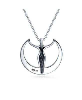 Celtic Cerridwen Crone Ancient Divine Deity Lunar Moon Goddess Of Wisdom Pendant Necklace Sterling Silver